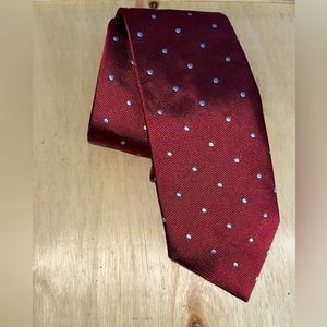 Brooks Brothers Mens Tie - Red with Blue dot - NWT
